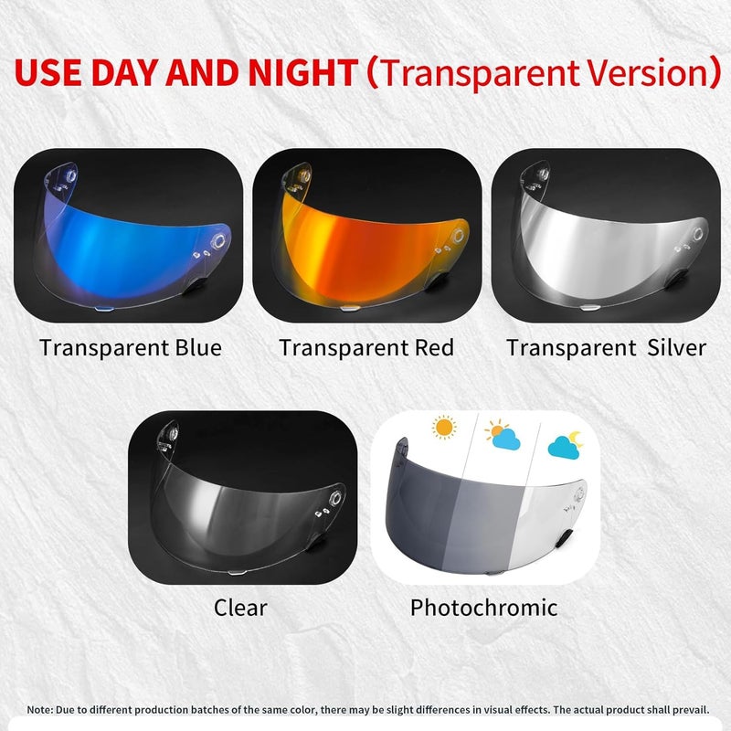 psler Qualifier Visor- Qualifier DLX Helmet Visor Motorcycle Face Shield Accessories Replacement for Bell Qualifier/Star/Vortex/RS-1/Revolver,Transparent Silver - Image 4
